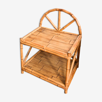 Etagère vintage en rotin -bambou