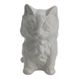 Vintage ceramic pot holder in the shape of a cat