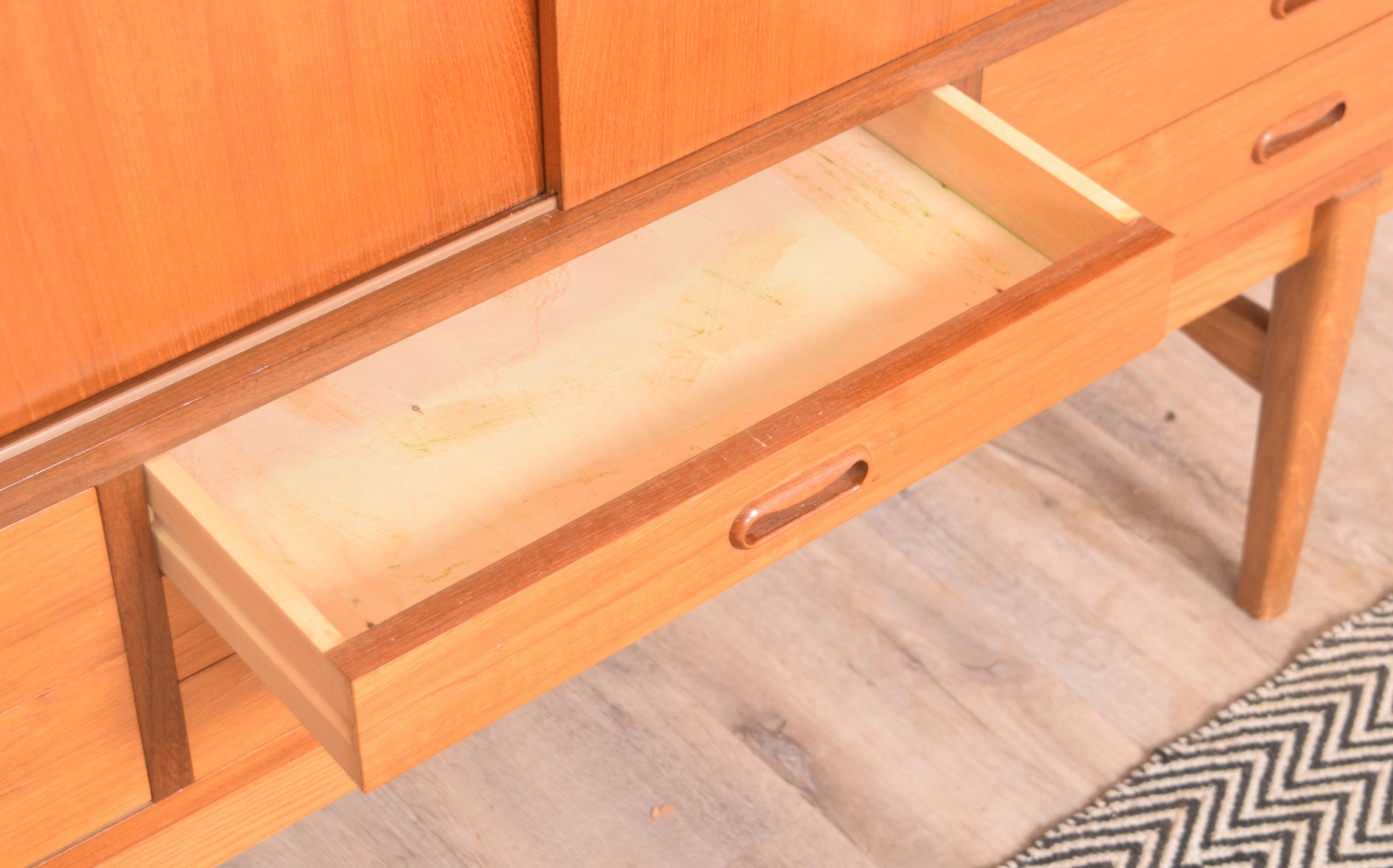 Danish teak sideboard cabinet 1960s