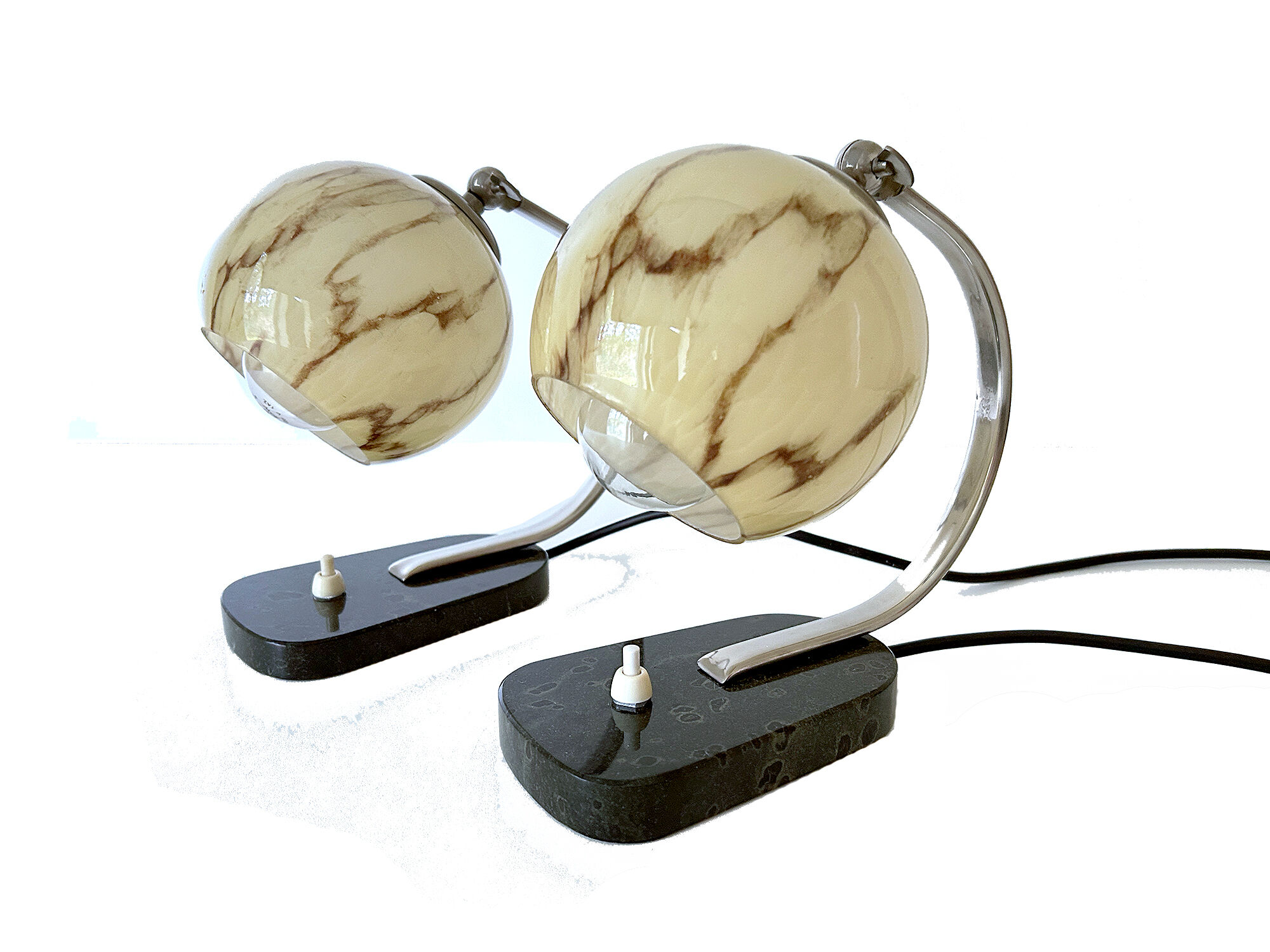 Pair of bauhaus art deco lamps 30s