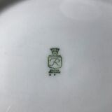 Flat plate bavaria bordered silver - hand painted