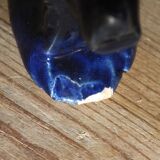 6 knife-wielding colorful ceramic dogs 60s