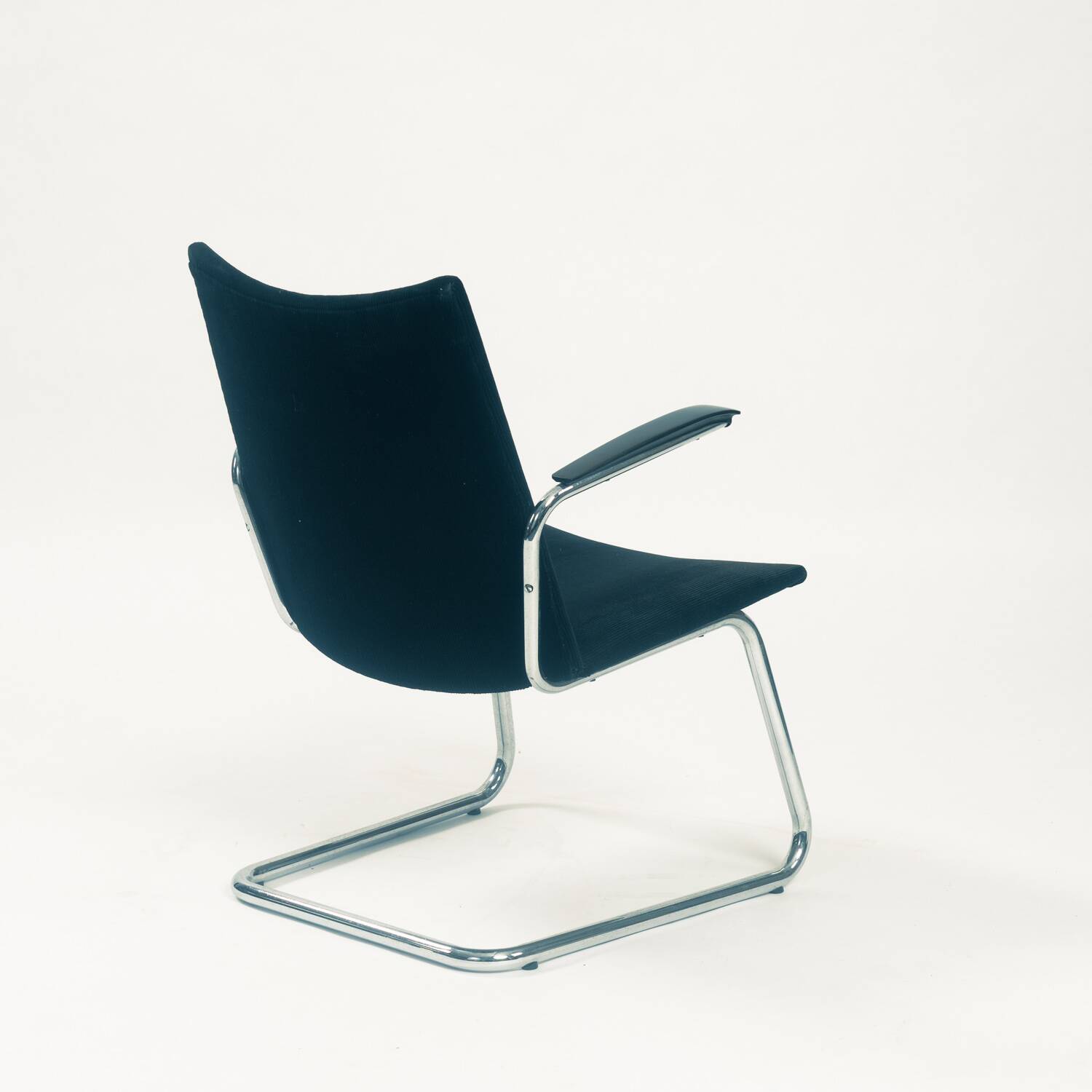 De Wit 4014 tubular steel Dutch lounge chair, 1950s