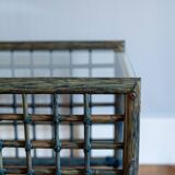 Vintage nesting tables in bamboo with glass top by Gallotti & Radice, 1970, set of 3.