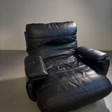 Armchair, Ligne Roset Marsala black leather