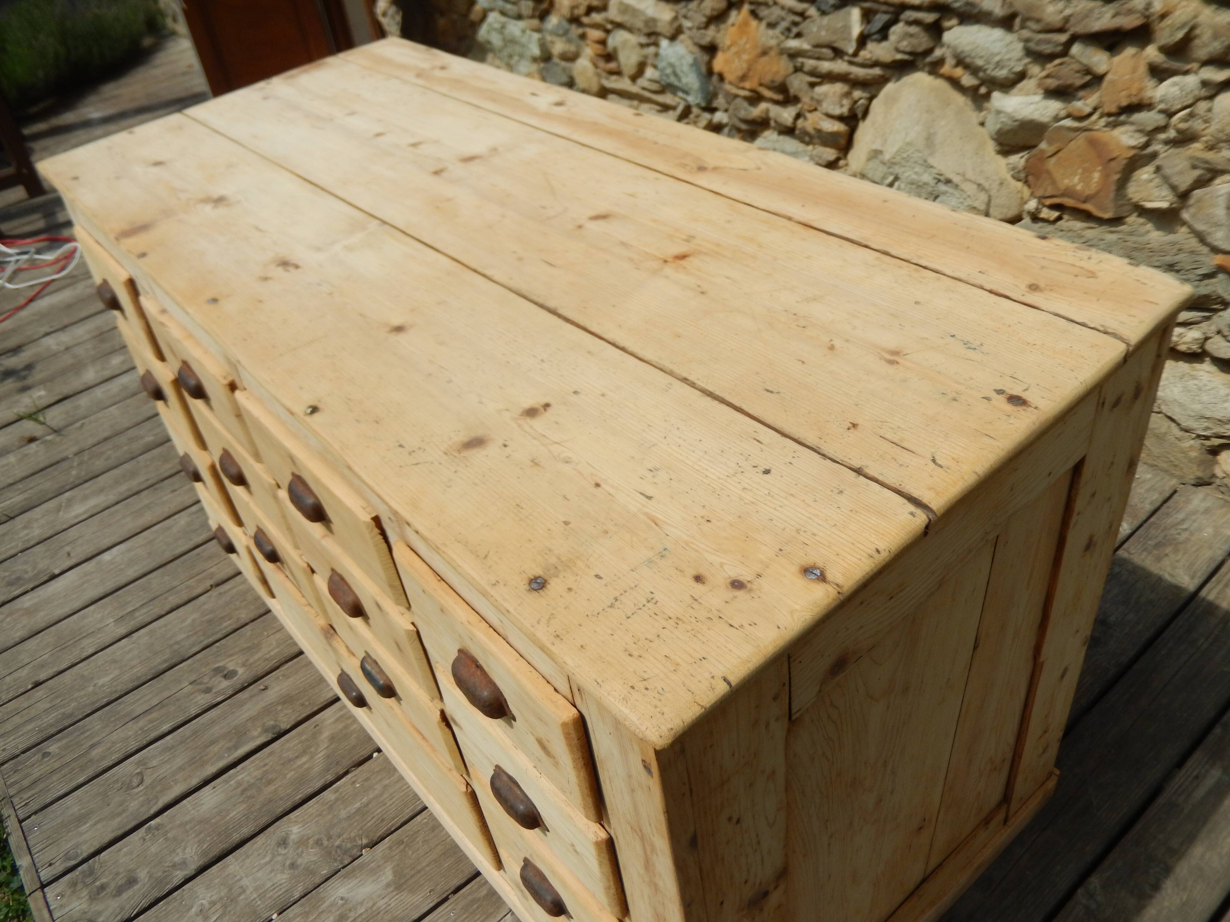 Ancien comptoir - Meuble de métier - Ilot de cuisine