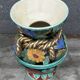 Vallauris vase signed JTF AC - Floral decoration - H 30 cm
