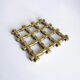 Faux bamboo trivet in bronze, Italy, 1970s