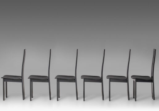 Set of 6 dining chairs, Pietro Constantini for Ello, 1970s