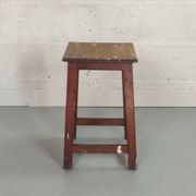 Tabouret vintage de peintre en bois