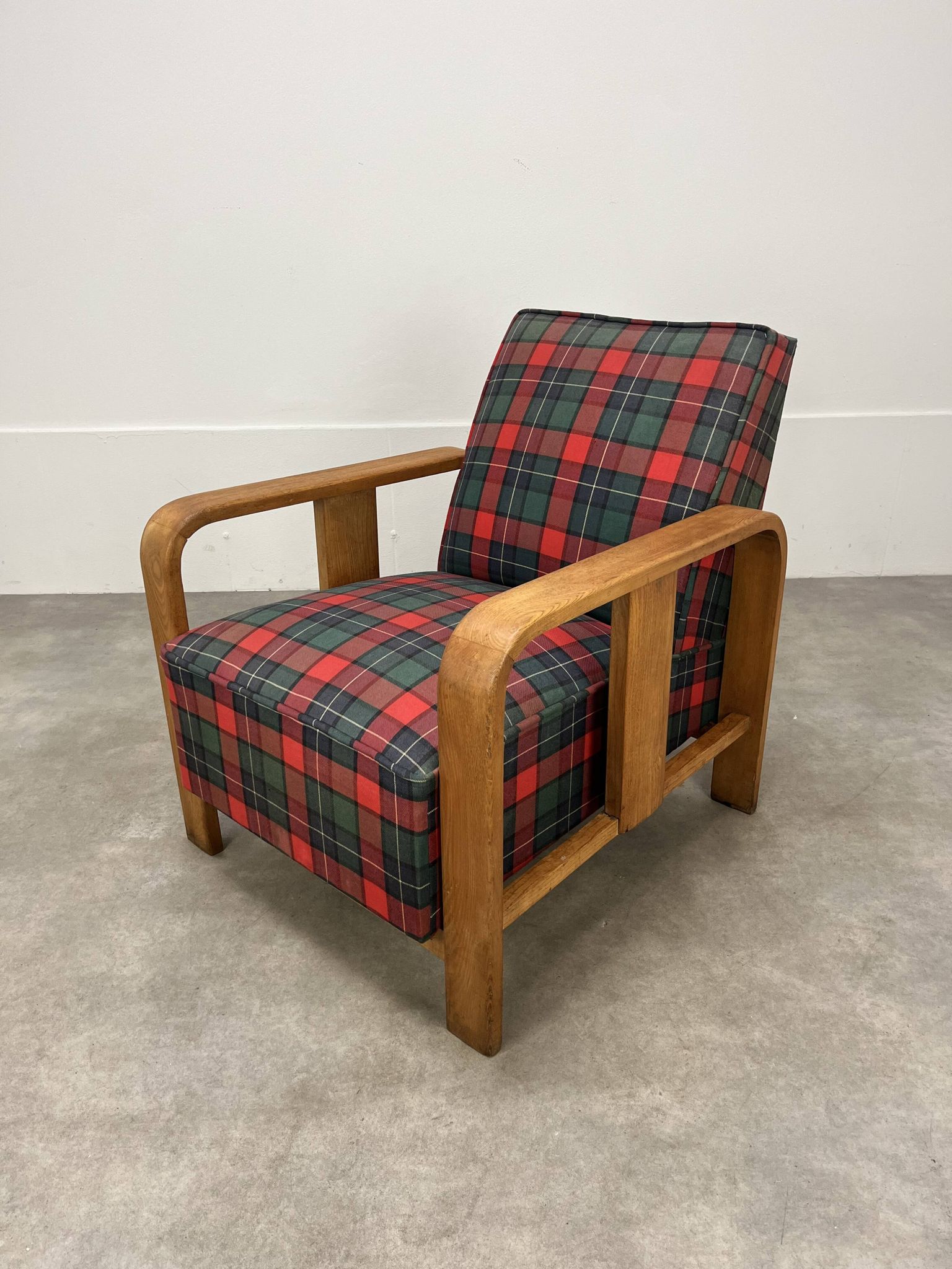 Fauteuil art déco bois années 30