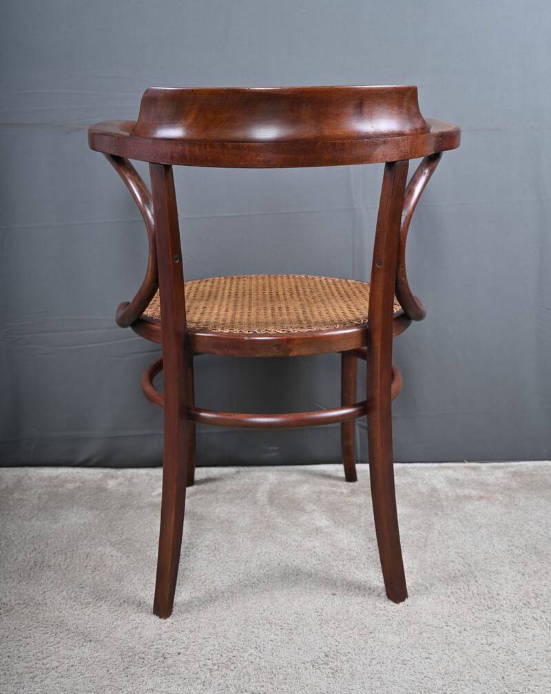 Curved beech armchair, Baumann house – early 20th century