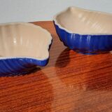 Pair of bowl in the shape of shell Appolia earthenware