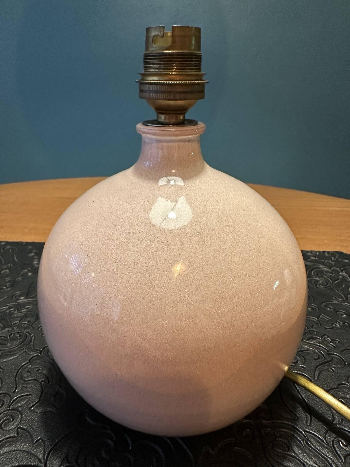 Pied de la lampe en céramique estampillé Duriez