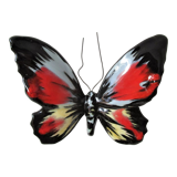 Vallauris polychrome glazed ceramic butterfly