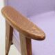 Vintage armchair in lavender wool and oak.
