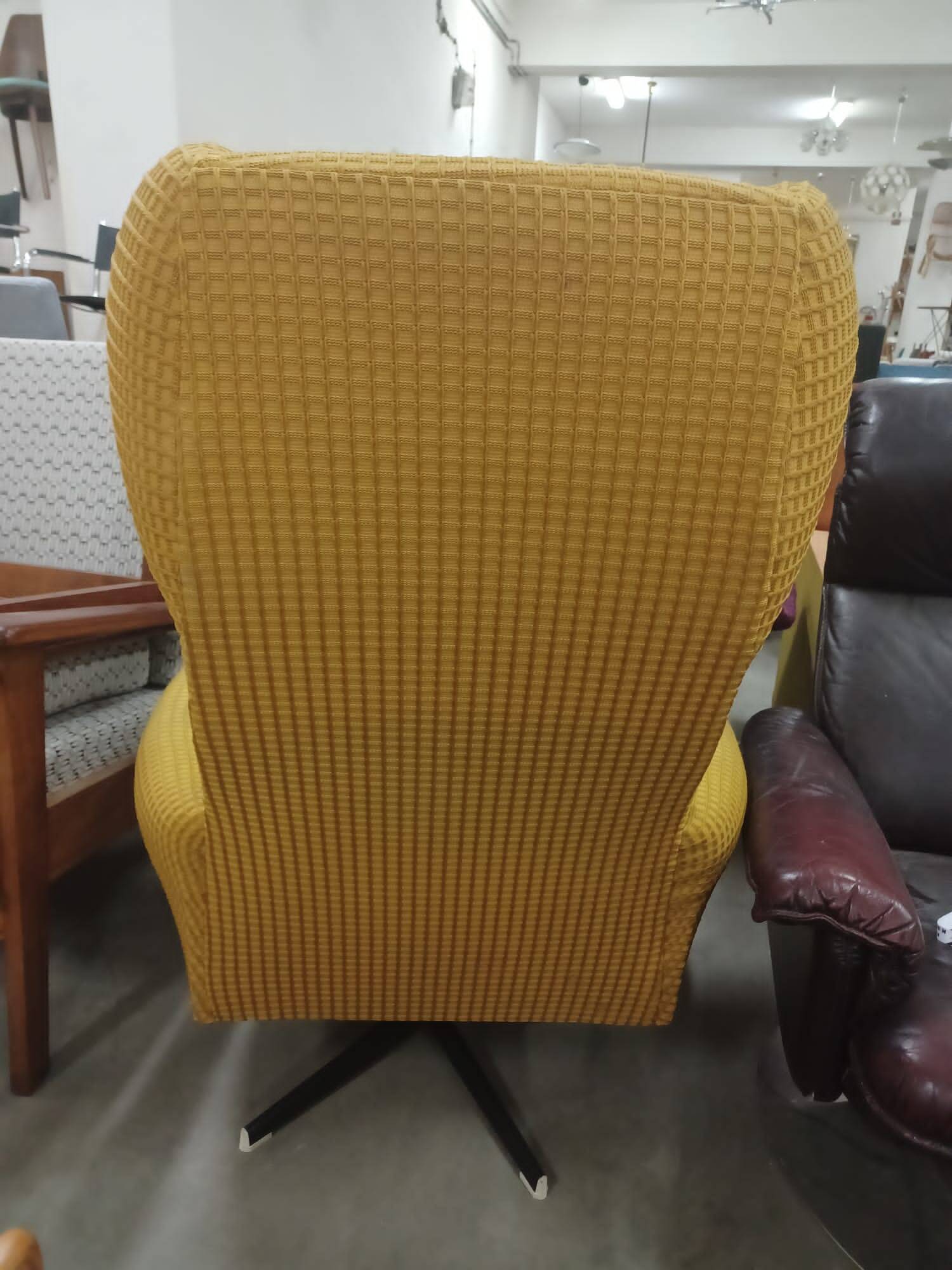 1970s Swivel Wing Chair, Czechoslovakia