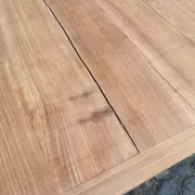 Renovated extendable farmhouse table in solid wood 140-240cm 1960