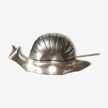 Metal snail butter dish