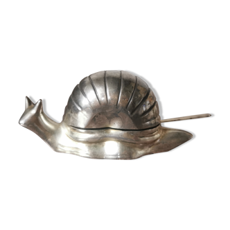 Metal snail butter dish