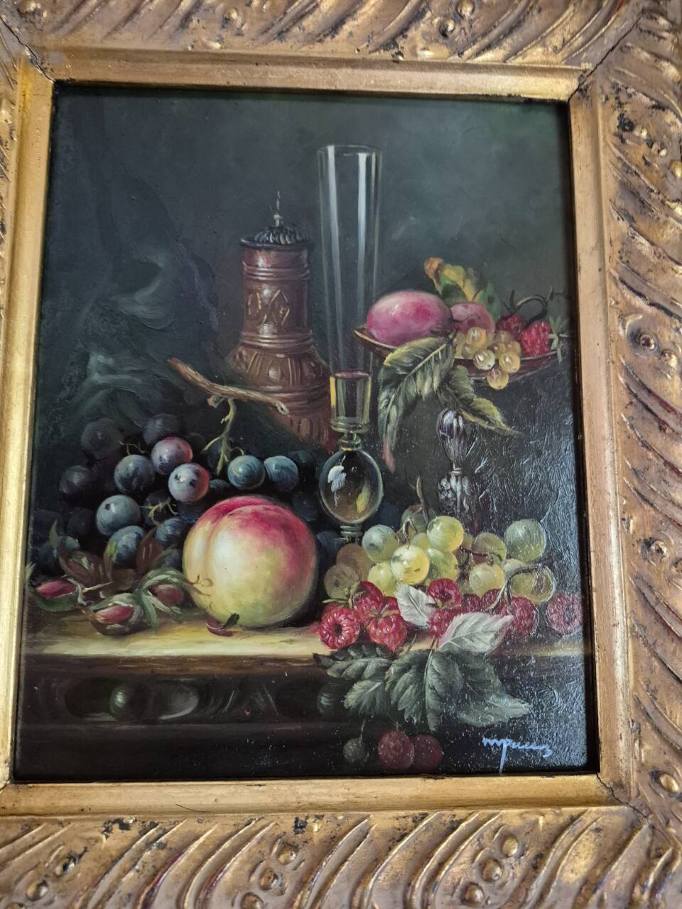 oil painting on panel still life