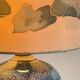Vintage ceramic and silk ball lamp
