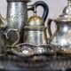 Silver-Plated Coffee Set with Tray, 1920s, Set of 6