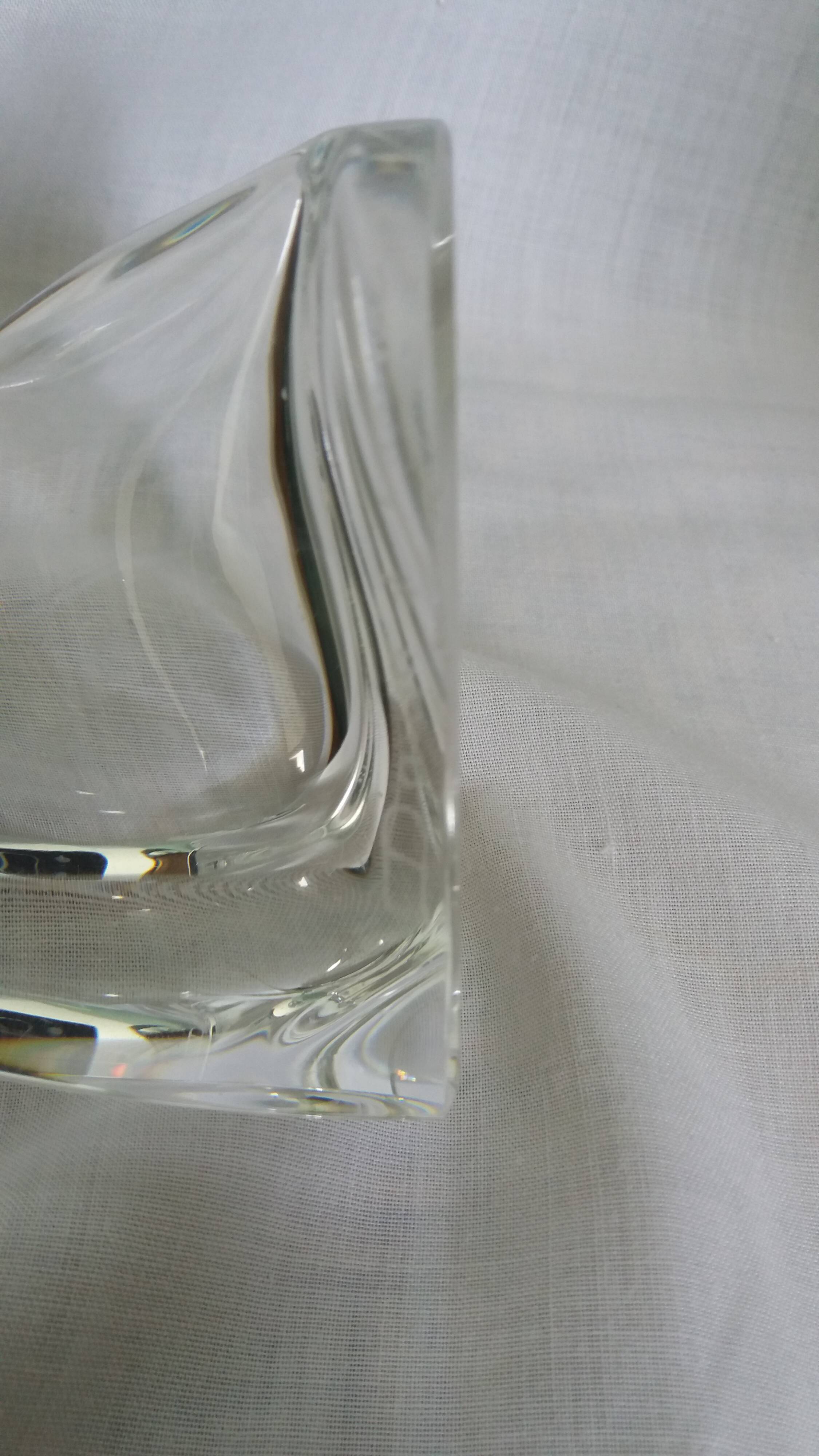Lampe en cristal Daum France pied forme libre