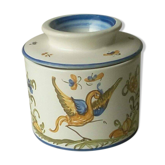 Moustiers faience water butter signed mufraggi