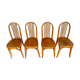 Series of 4 bistro chairs in curved wood fischel n° 196