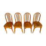 Series of 4 bistro chairs in curved wood fischel n° 196