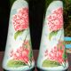 2 flowered vases St Amand early 20th century