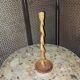 Religious candle holder turned wood