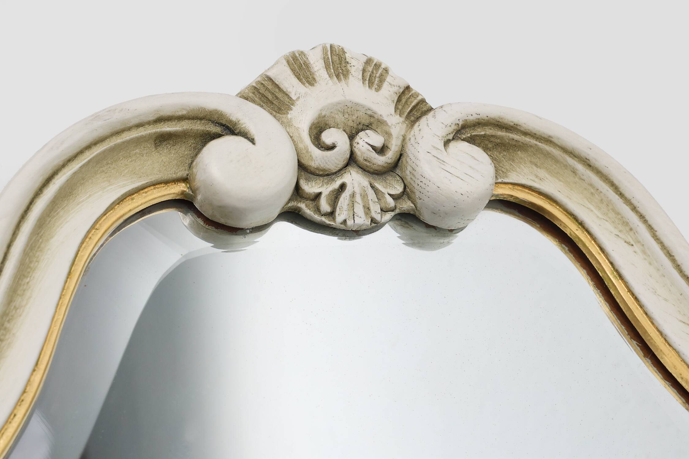 20th Century French beveled Louis XV style mirror