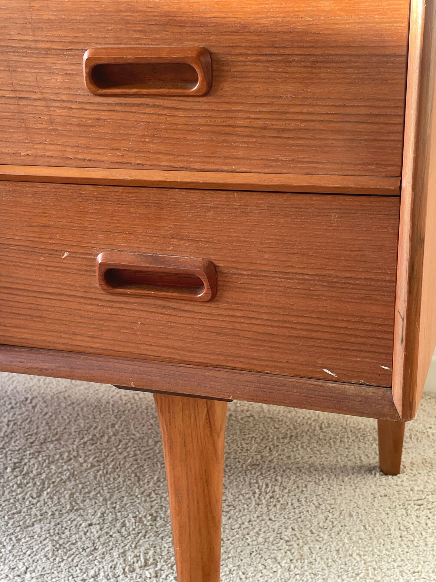 Vintage double-sided Danish teak desk