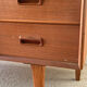 Vintage double-sided Danish teak desk