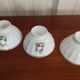 Set 6 bowls cow creamer semi porcelain old