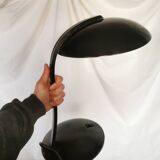 Mushroom lamp in black lacquered steel model Z290, Veneta Lumi, Italy, 1980