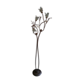Wrought iron floor lamp and glass paste lampshade