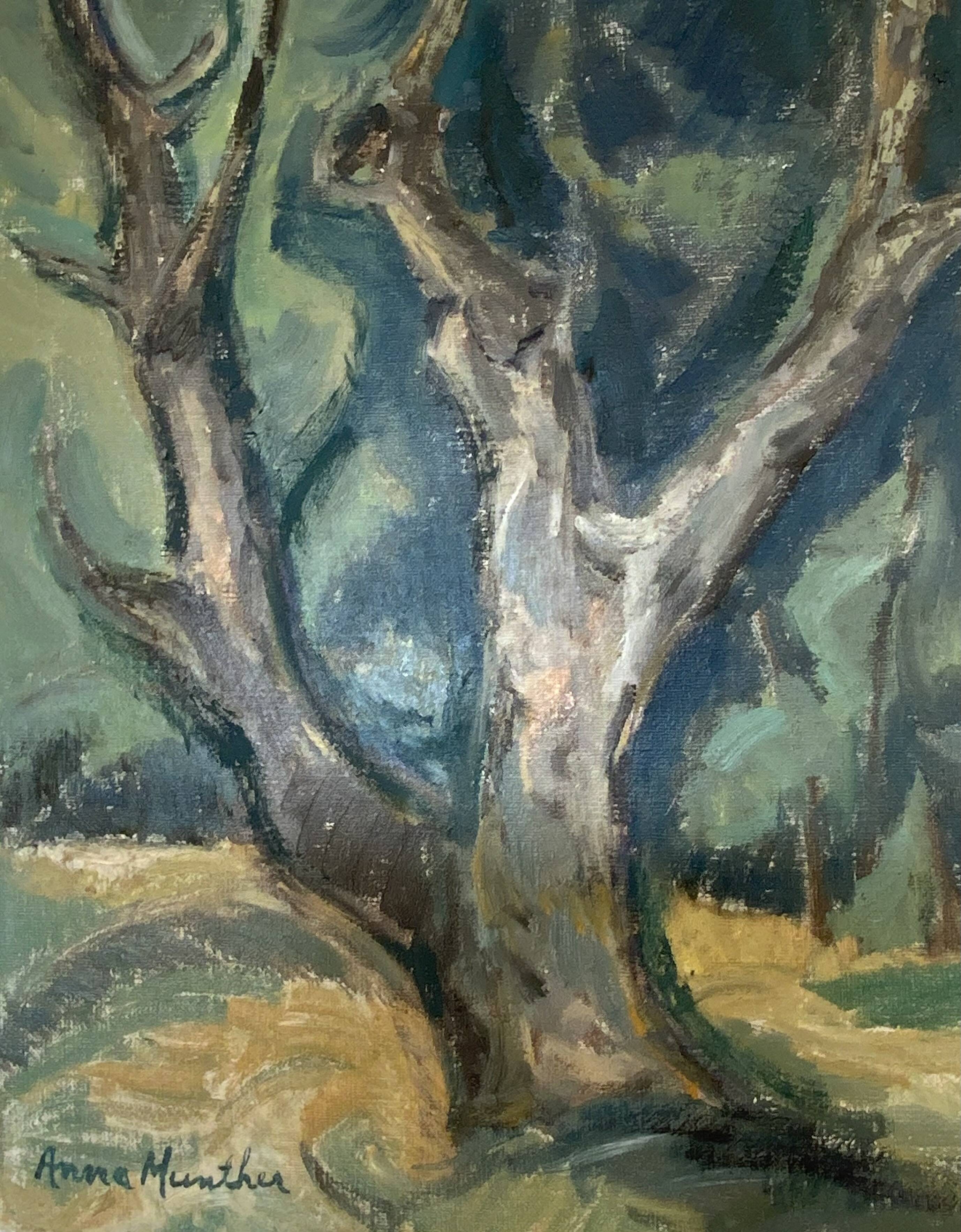 Vintage Oil on Canvas by Swedish artist Anna Munther (1915-2000)