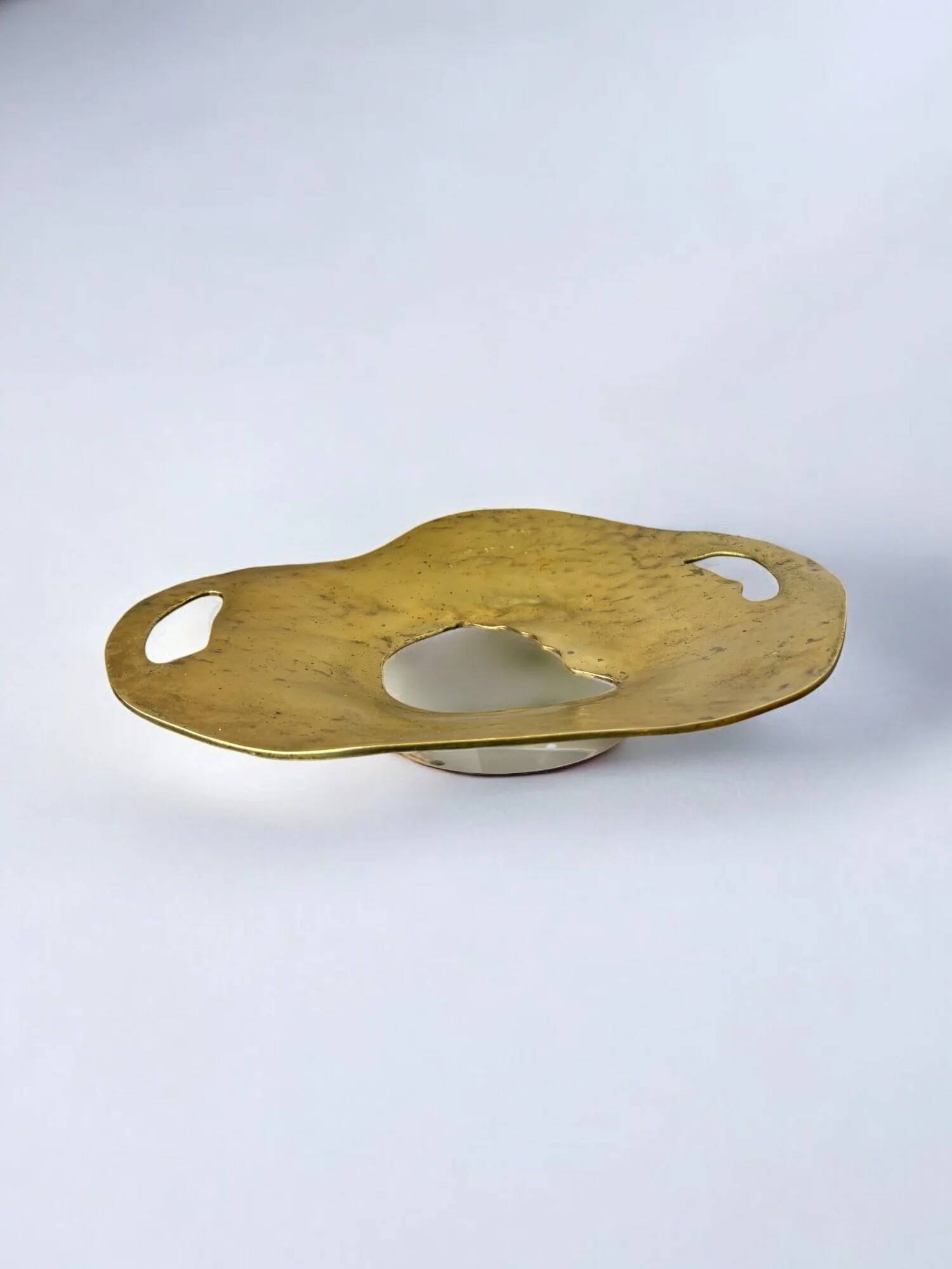 Brutalist centerpiece by Leopold, bronze & lucite, Spain, 1970s