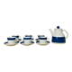 Service à thé théière 6 tasses céramique Koka par Rörstrand Suède, scandinave