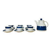 Service à thé théière 6 tasses céramique Koka par Rörstrand Suède, scandinave