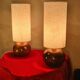 pair of solid wood ball lamps, Scandinavian style bedside lamp, 35 x 13