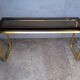 Designer console in gilded brass and glass, 1970s