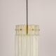 Pendant light with hand-blown glass pieces on a brass base made by Glashütte Limburg.