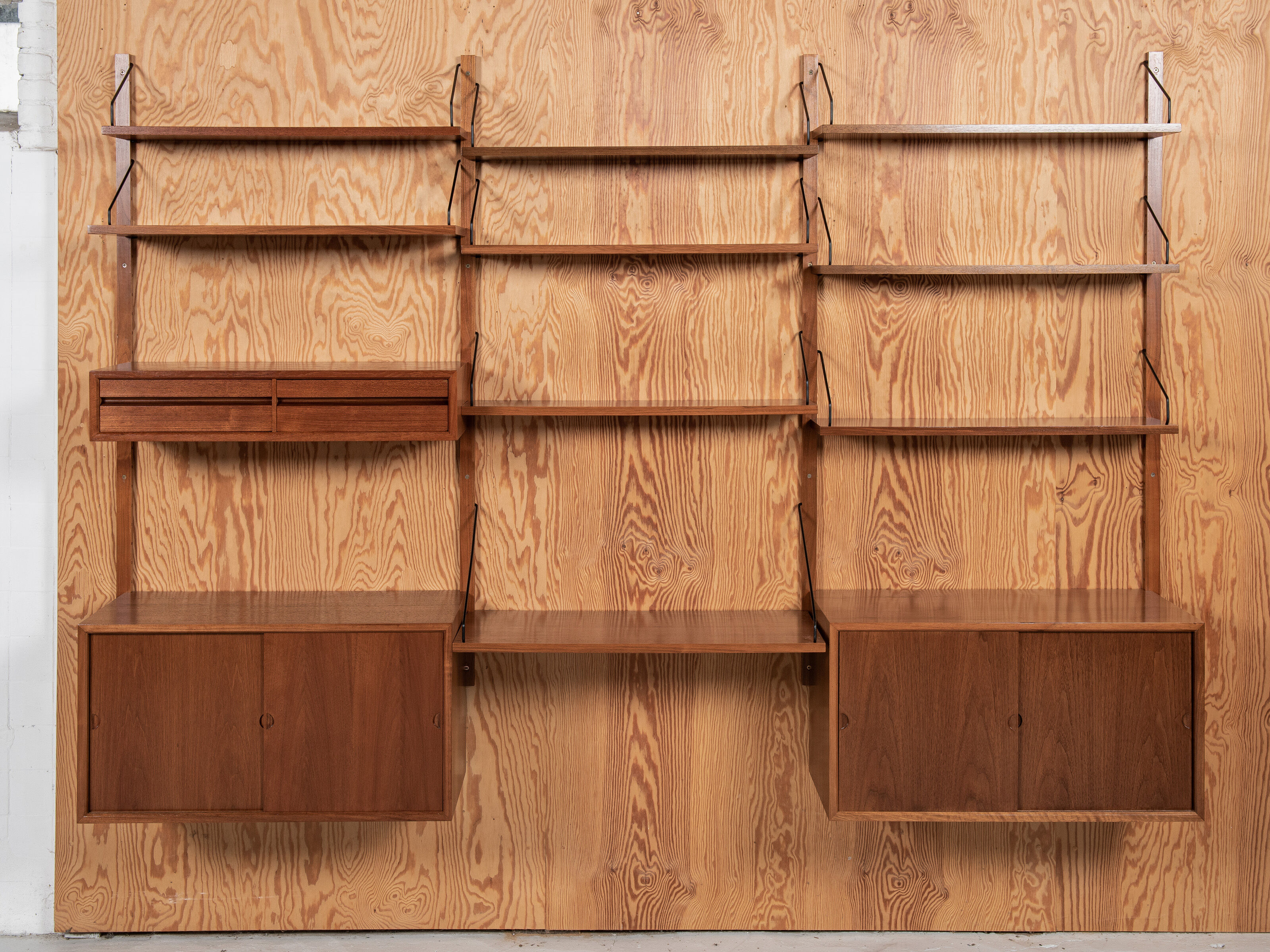 Midcentury Danish Royal wall system in teak by Poul Cadovius 1960s