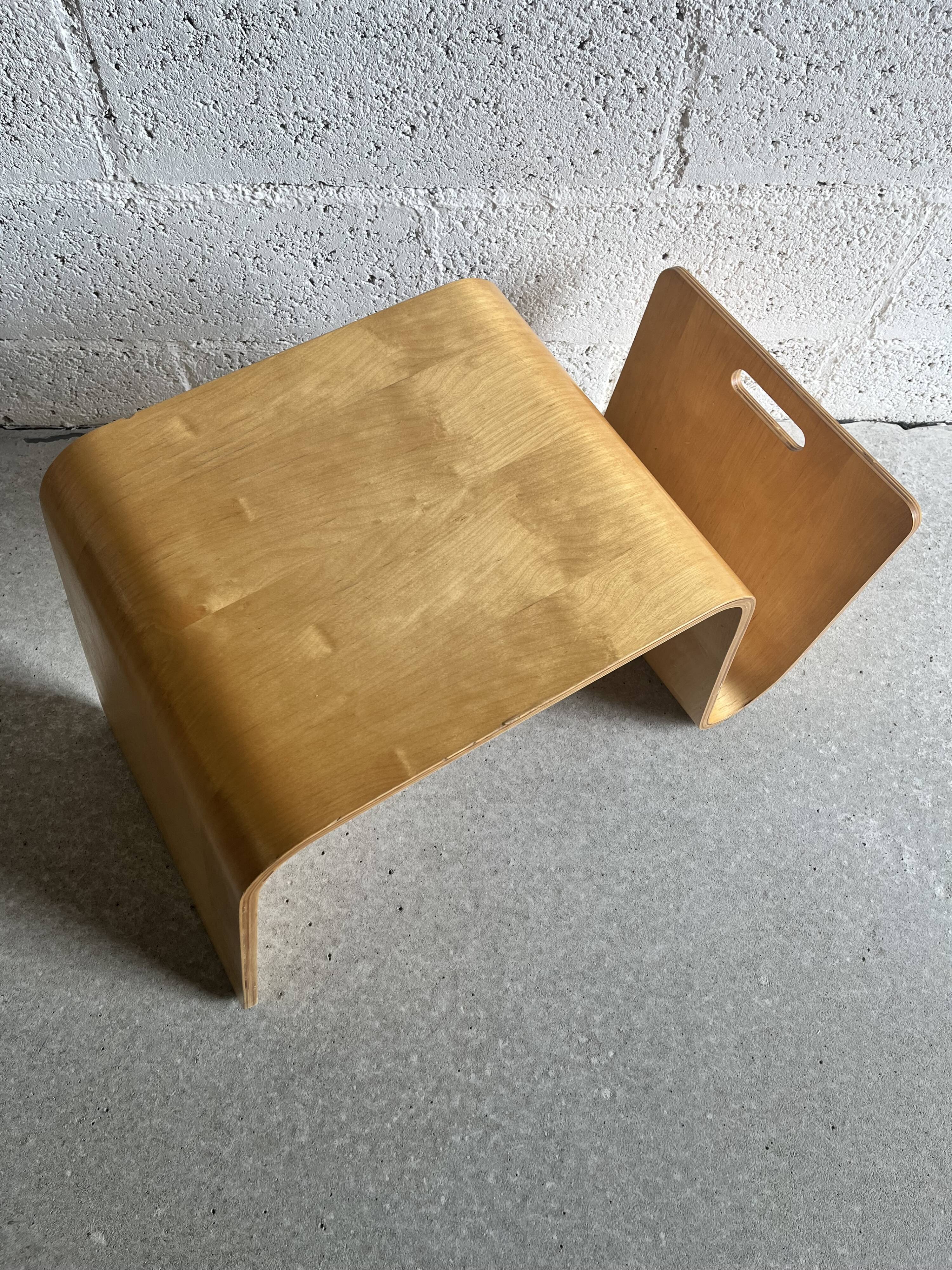 Table basse bout de canapé et porte revues en bois