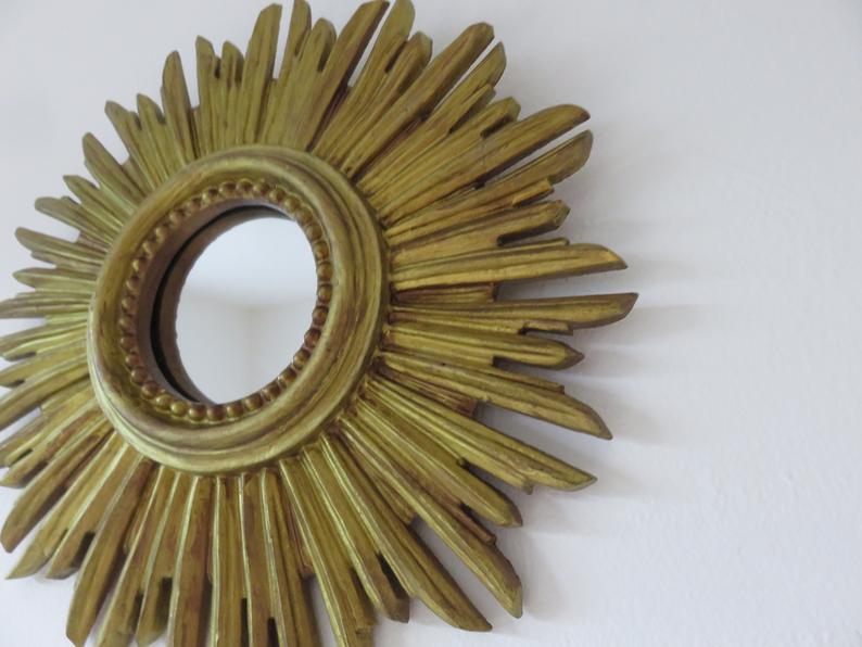 Golden Sun Mirror 70s 30cm