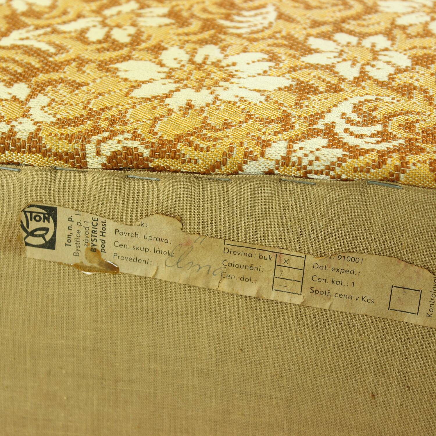 Midcentury Wingchair On Wheels By Ton, Czechoslovakia 1960s